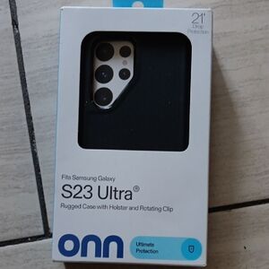 On Running Black Rugged S23 Ultra Case with Rotating Holster